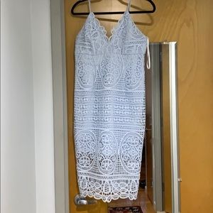 Baby blue lace dress